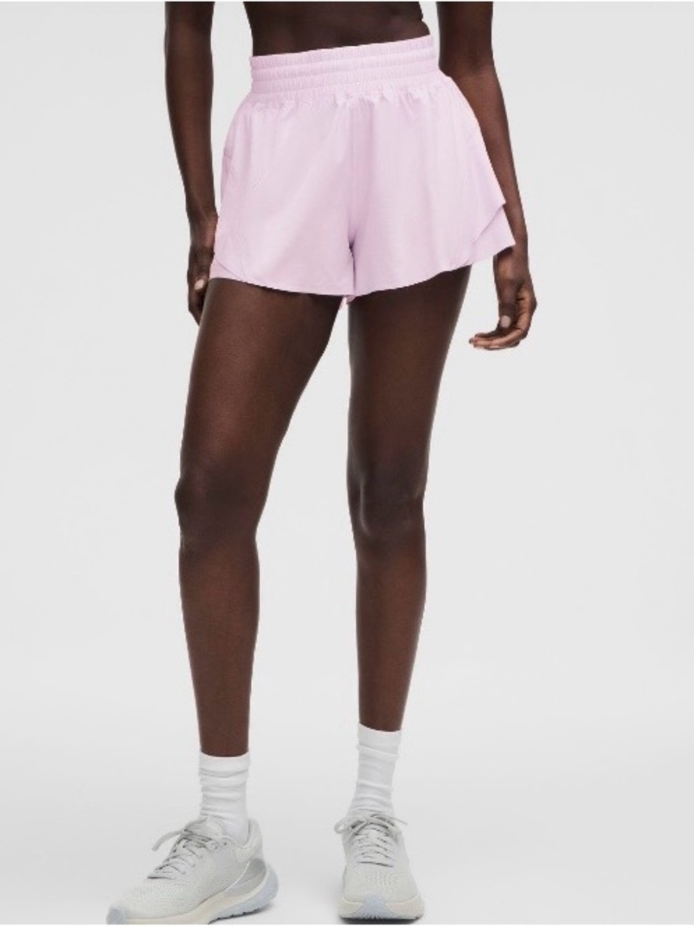 lululemon athletica shake it out Light Pink Athletic Running Shorts